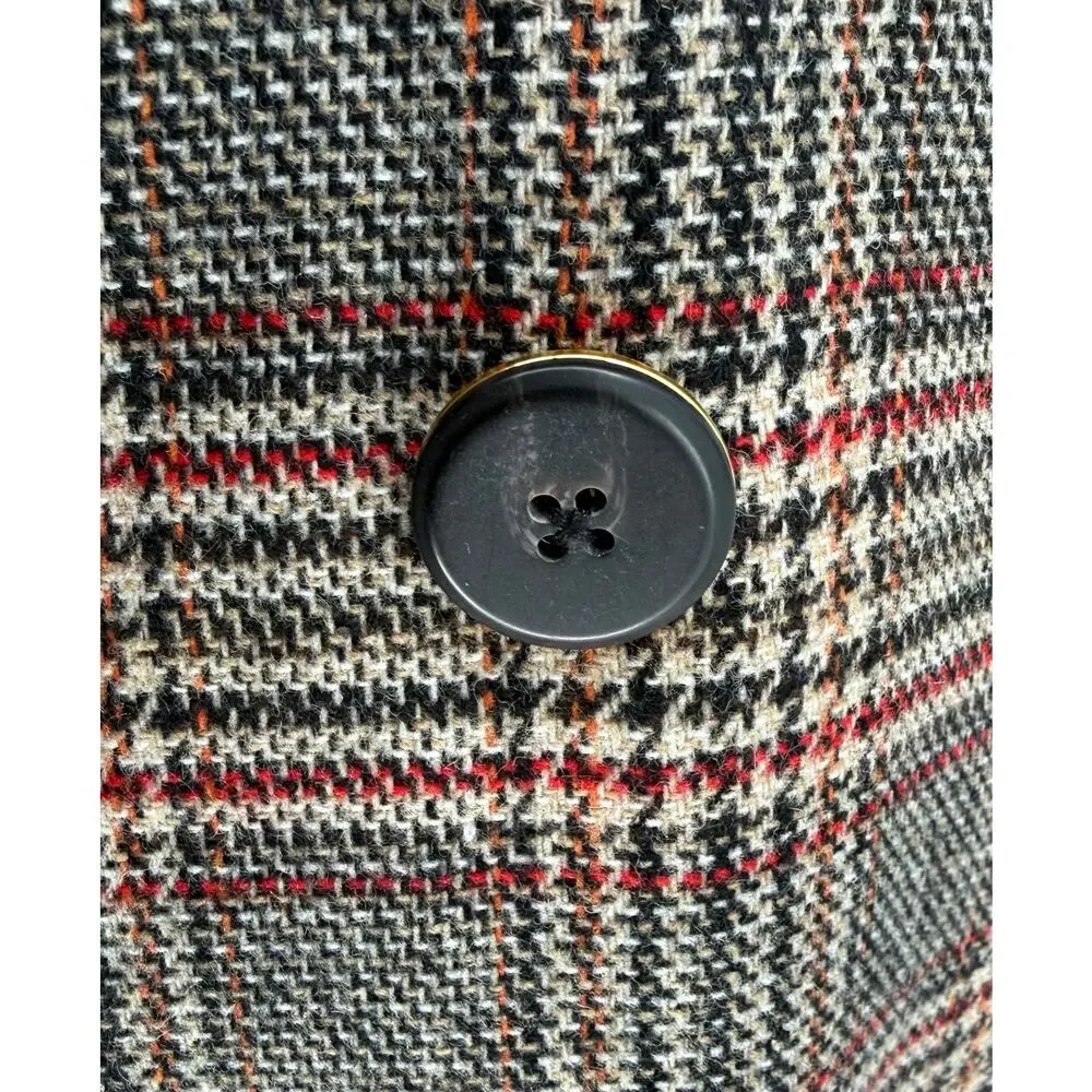 Veronica Beard Oria Dickey Blazer Checkered Plaid Jacket Wool Coat Size 6 - Picture 9 of 15